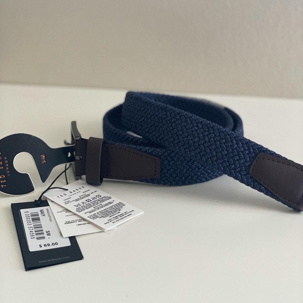 NWT Ted Baker Navy Belt, Size S/M SALE!!!!
